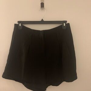 Elegant Black High Waist Women's Shorts